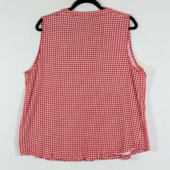 Lands' End Red Gingham Tank Top - Picture 4 of 6